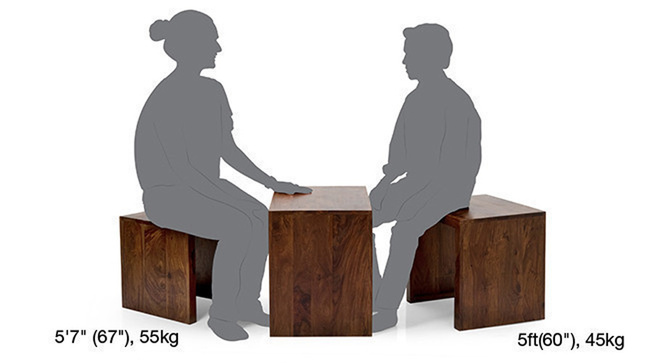 Xeliot Nested Stools Teak